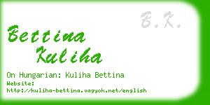 bettina kuliha business card